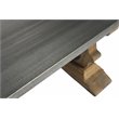 Manhattan Beach Arch Solid Wood Cocktail Table with Zinc Top in Natural