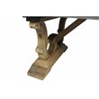 Manhattan Beach Arch Solid Wood Cocktail Table with Zinc Top in Natural
