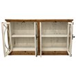 Wheatstone Solid Wood 4 Door Sideboard with Glass Inserts in Natural