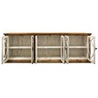 Wheatstone Solid Wood 6 Door Sideboard with Glass Inserts in Natural