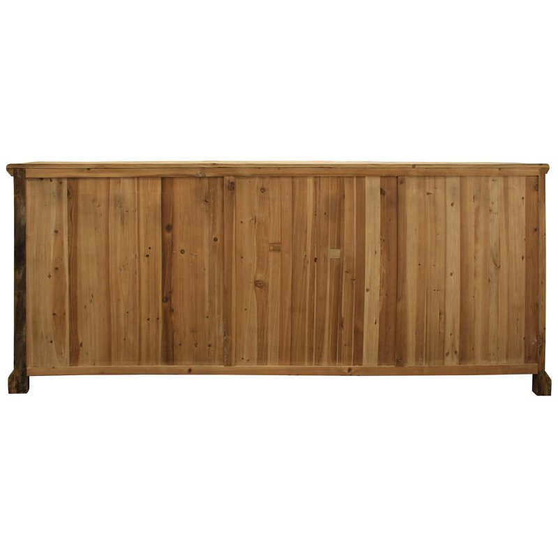 Wheatstone Solid Wood 6 Door Sideboard with Glass Inserts in Natural