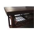 Golden Solid Wood 4 Drawer Cart on Cast Iron Wheels in Brown