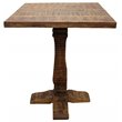 Golden Solid Wood Pedestal Bar Table in Brown