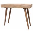 Benedict Acacia Solid Wood 2 Drawer Desk in White Wash Finish