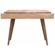 Benedict Acacia Solid Wood 2 Drawer Desk in White Wash Finish