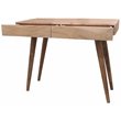 Benedict Acacia Solid Wood 2 Drawer Desk in White Wash Finish