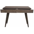 Benedict Acacia Solid Wood 2-Drawer Desk in Gray Wash Finish