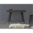 Benedict Acacia Solid Wood 2-Drawer Desk in Gray Wash Finish
