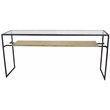 Orlando Cooper Cast Iron Console Table with Brass Cladded Shelf