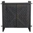 Jamboree Solid Wood Hand-Carved 2 Door Sideboard in Dark Gray