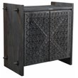 Jamboree Solid Wood Hand-Carved 2 Door Sideboard in Dark Gray