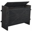 Jamboree Solid Wood Hand-Carved Trunk Box in Dark Gray