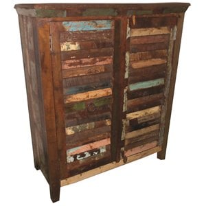 Beach Reclaimed Solid Wood 2 Door Buffet in Multi-Color