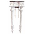 Tigard Console Table in Traditional White Finish on Hand-Carved Solid Wood