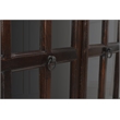 Aspen Solid Wood Cabinet with Glass Doors in Light Brown