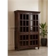 Aspen Solid Wood Cabinet with Glass Doors in Light Brown