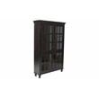 Aspen Solid Wood Cabinet with Glass Doors in Light Brown