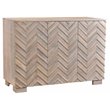 Zane Solid Wood 3 Door Sideboard in White Wash