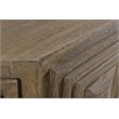 Gamble Solid Wood Octagonal Cocktail Table with Terraced Details in Brown