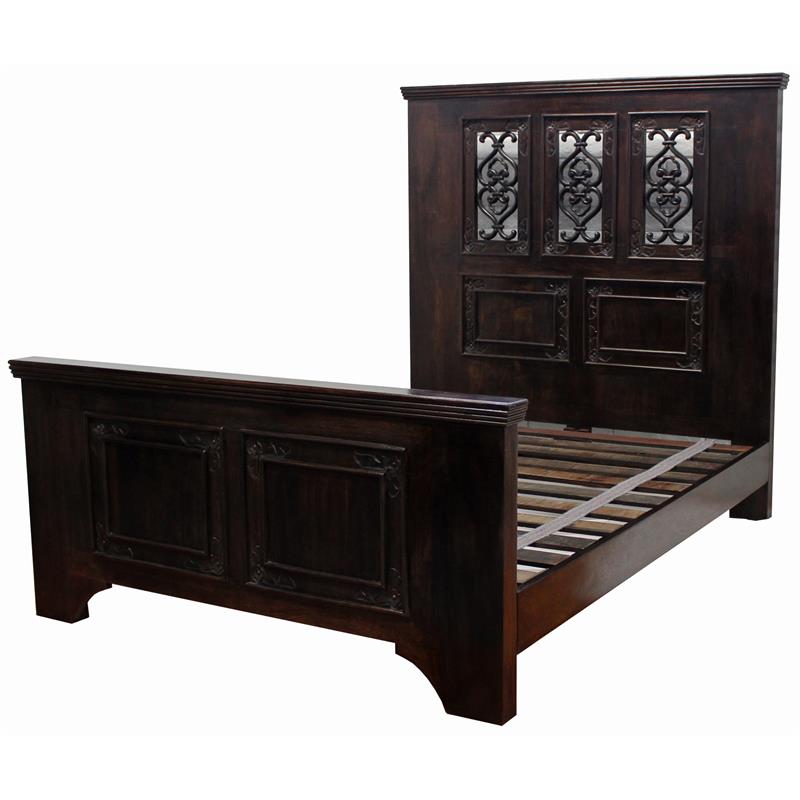 Durango Solid Wood Queen Bed in Brown