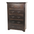 Durango 5-Drawer Chest on Acacia Solid Wood in Espresso Finish