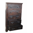 Durango 5-Drawer Chest on Acacia Solid Wood in Espresso Finish
