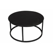 Orlando Ingram Cast Iron Nesting Cocktail Tables with Acid-Etched Top in Black