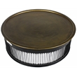 Orlando Drummond Cocktail Table on Cast Iron Base with Brass Top