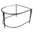 Harrison Cast Iron Nesting Cocktail Tables with Glass and Marble Tops in Gold