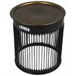 Orlando Drummond End Table on Cast Iron Base with Brass Top