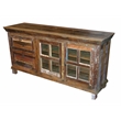 Trinidad Reclaimed Solid Wood 2-Drawer 2-Door Plasma TV Stand in Multi-Color