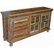 Trinidad Reclaimed Solid Wood 2-Drawer 2-Door Plasma TV Stand in Multi-Color