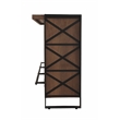 Gail Wine and Bar Console in Farmhouse Nutmeg Finish Solid Wood
