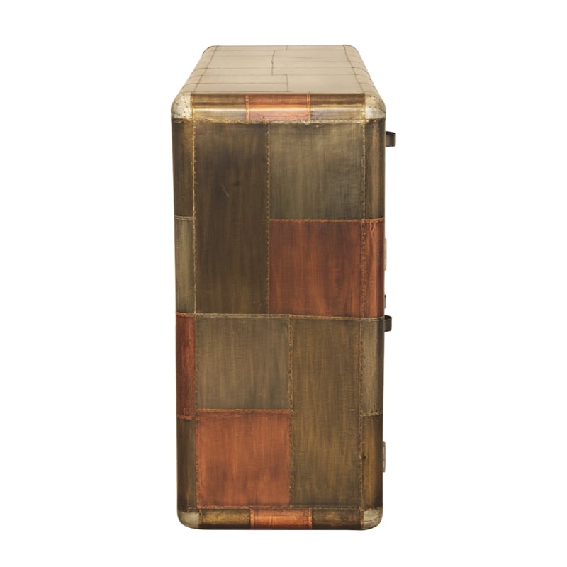 Mar Vista 3-Drawer 3-Door Sideboard with Copper Metal Cladding
