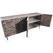 Norwalk Solid Wood 4 Door Buffet with Mosaic Detail in Brown
