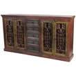 Arvada Solid Wood 4 Door 5 Drawer Hand-Carved Buffet in Brown