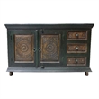 Arvada Solid Wood 2-Door 3-Drawer Buffet in Brown