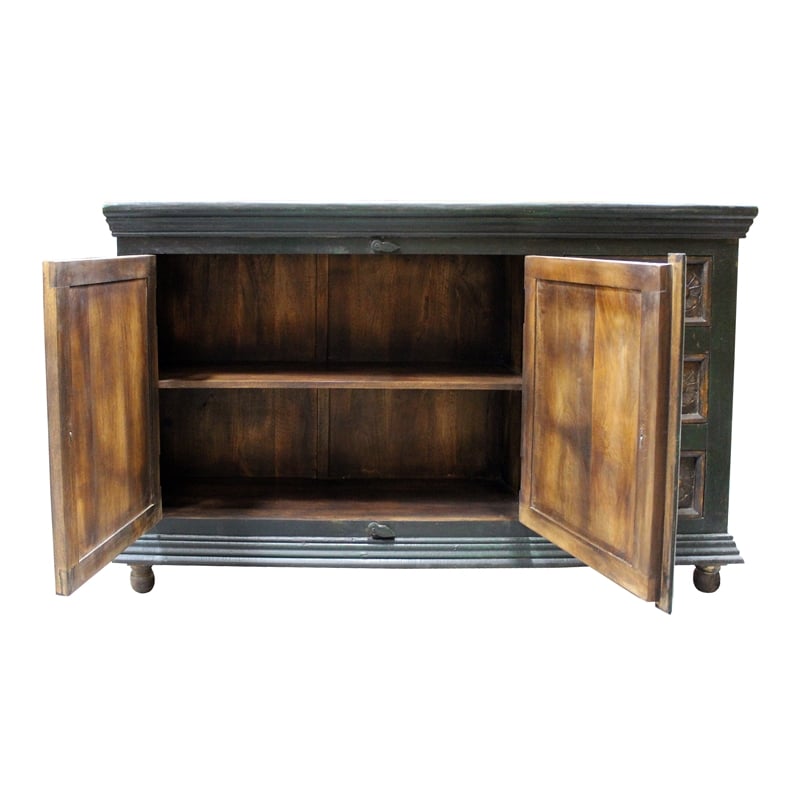 Arvada Solid Wood 2-Door 3-Drawer Buffet in Brown