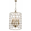 Hattie Cage-Style Pendant in Gold Metal