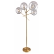 4-Light Floor Lamp in Brass Metal