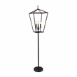 Hollie 3-Light Lantern Floor Lamp in Black Metal