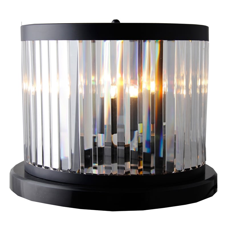 Chloe Crystal and Black Metal Table Lamp