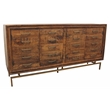 Goldbust Solid Wood 4 Door Sideboard in Brown
