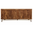 Goldbust Solid Wood 4 Door Sideboard in Brown