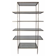 Orlando Melvin Glass Display Stand with Antique Brass Forged Iron Frame