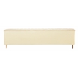 Ruth Sofa in Ivory Velvet with Gold Tone Metal Legs and 2 Toss Pillows