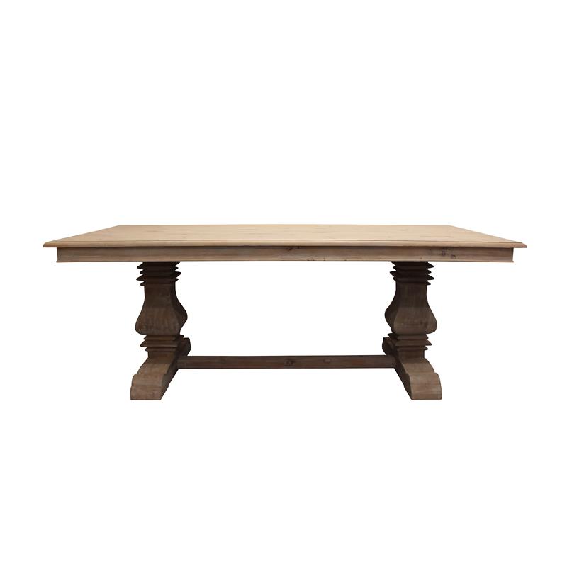 Tadashi Solid Wood Dining Table Set with 4 Phelps Gray Arm Chairs