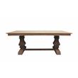 Tadashi Solid Wood Dining Table Set with 4 Phelps Gray Arm Chairs