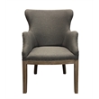 Tadashi Solid Wood Dining Table Set with 4 Phelps Gray Arm Chairs