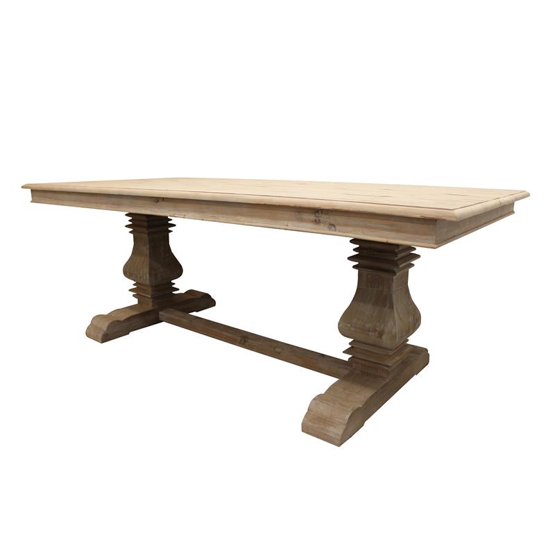 Tadashi Solid Wood Dining Table Set with 4 Phelps Gray Arm Chairs